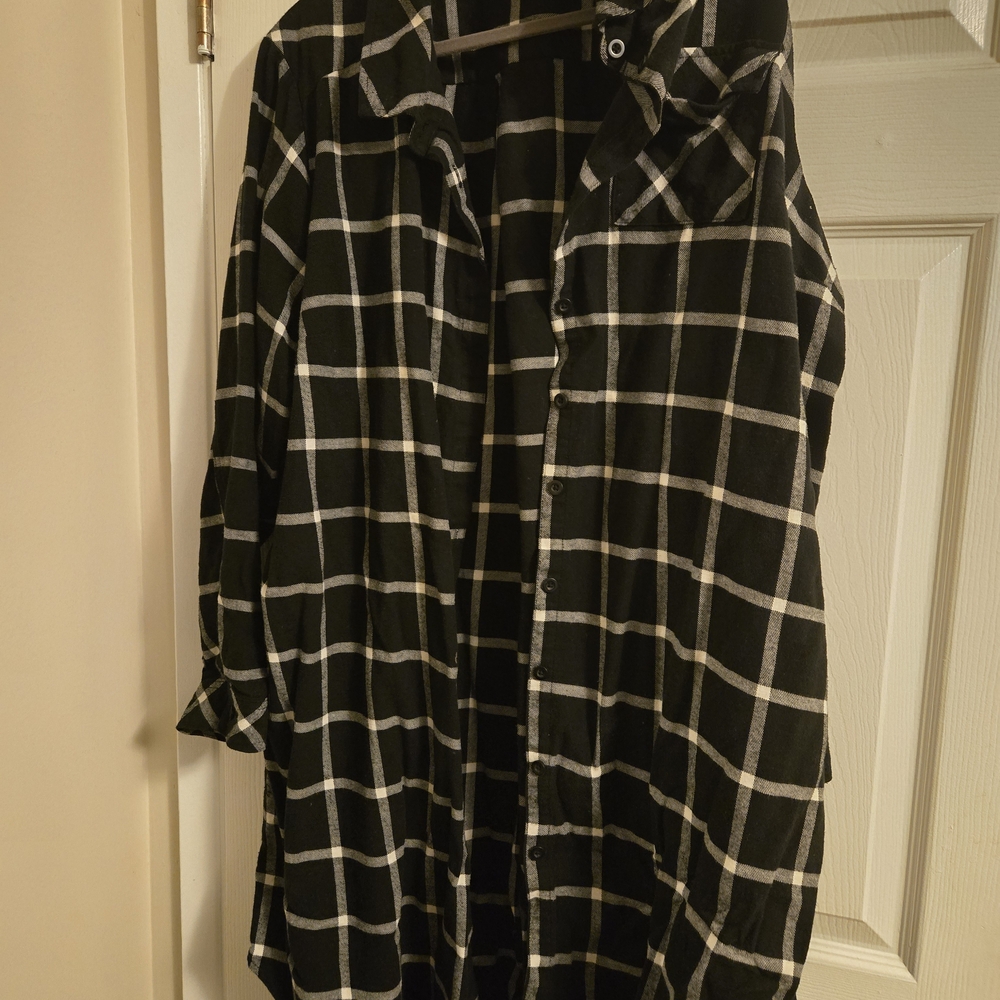 Torrid Monochrome Plaid Shirt